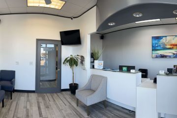 Reception desk at Quest Dentistry in Houston, TX